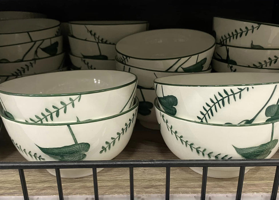 Porcelain Green Pattern Bowl / 76537