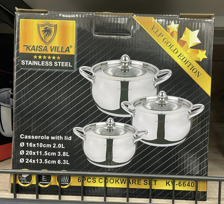 Kaisavilla Casserole with Lid (16*13cm 2.0L / 20*11cm 3.8L / 24*13.5cm)