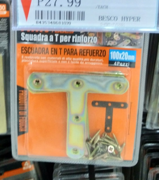 T-type Angle iron 100*20mm 4Pcs / 9368103