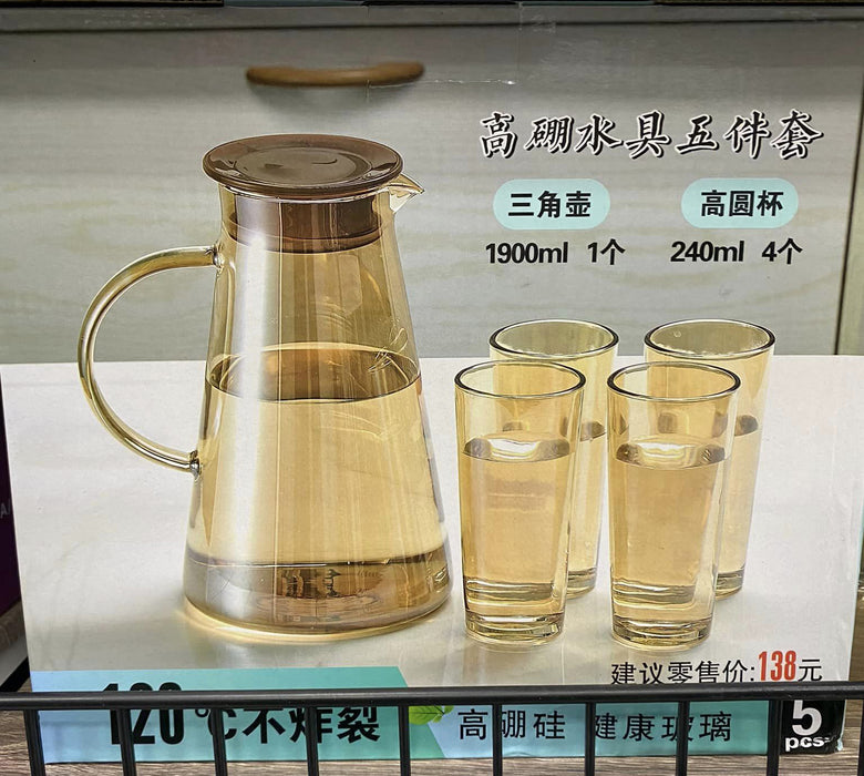 5 件套金色/黑色玻璃套装 / 28-4 / 31-4