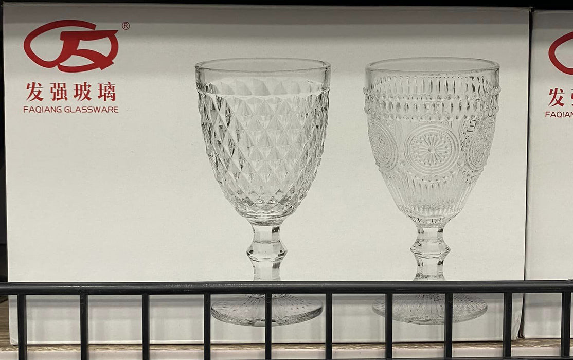 6PCS 玻璃高脚杯 / F170-2A / BCD / 16620015