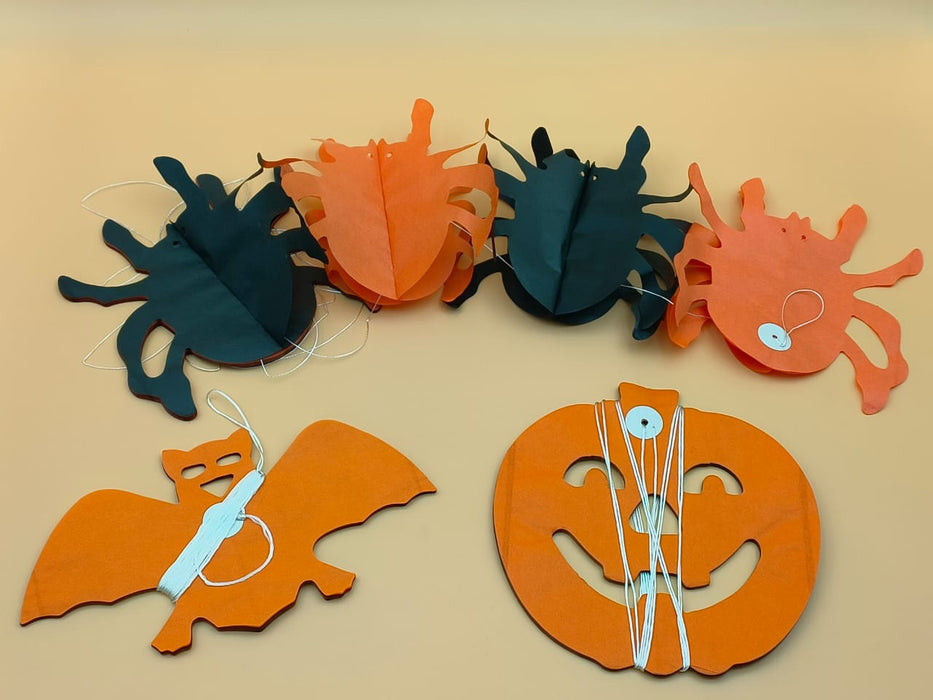 BM Pumpkin Paper Art TOT 2235-2 / BM Black Spider Paper Art 2235-3 / BM Black Spider Paper Art 2235-6