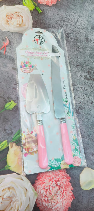 Cake Cutter 2pcs Silver Set / 191118-2