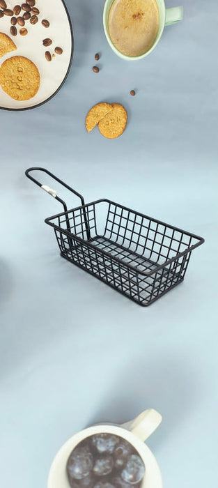 Rectangular Frying Basket Black 1-3-30
