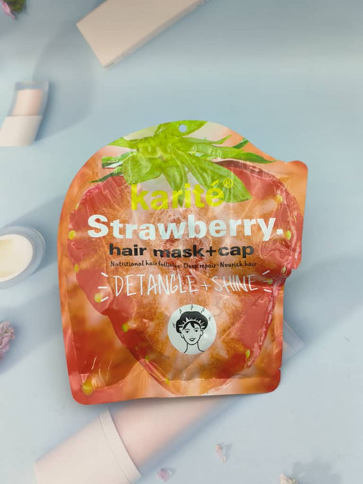 Strawberry Hair Mask + Cap / 1111-47BA
