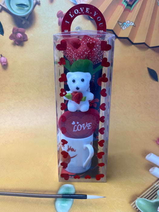 Valentines Day Cup with Roses