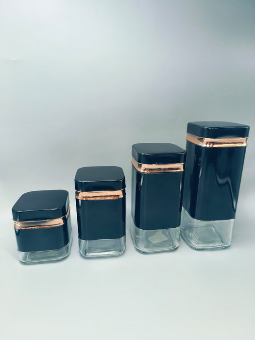4pcs square canister