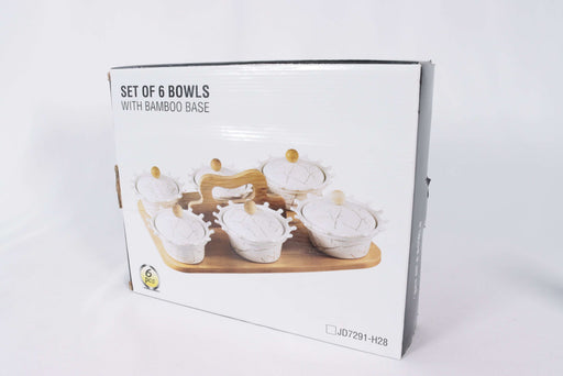 6 PCs Bowl Set With Bamboo Tray / 12350014