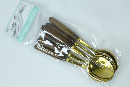 6PCs Wooden Small Spoon-Gold / TK-SS303