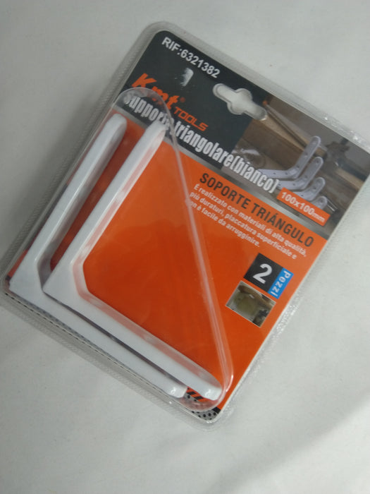 White thick corner iron 100mm 2pcs / 6321382