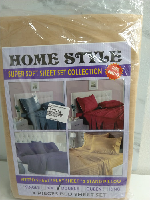 4 Pieces Bed Sheets Set Double