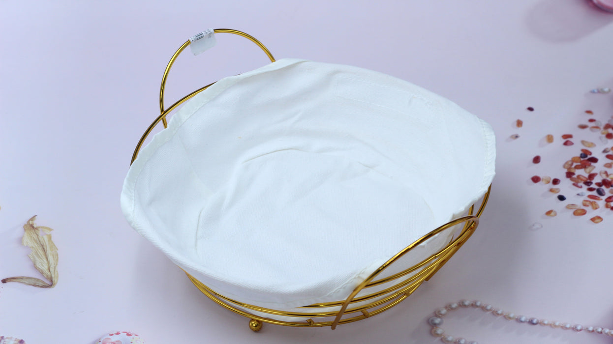 Round Bread Basket Gold 831-8-31