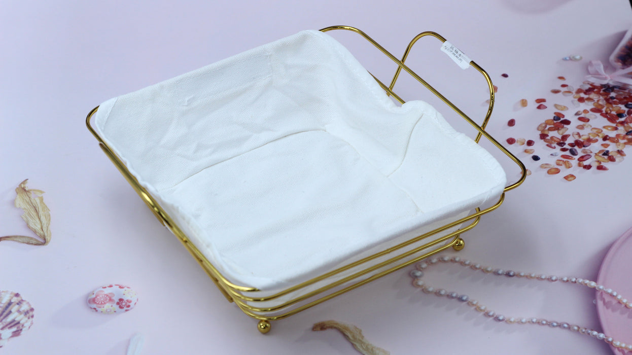 Square Bread Basket Gold 831-8-24