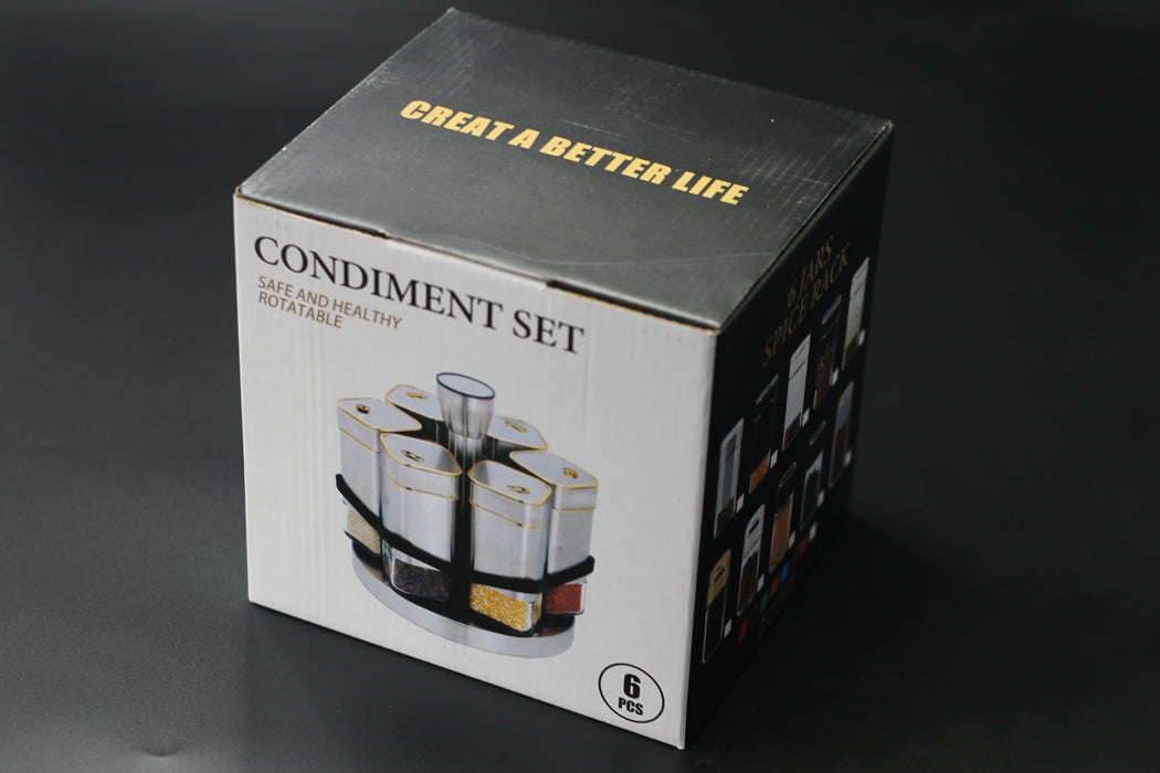 Rotating Condiment Bottle Set 6pcs / FW1025HJ/16030006