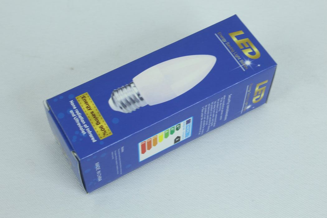 Plastic candle bulb / 3W E14