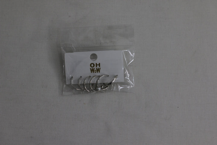 Simple Silver Glossy Three Pairs of Stud Earrings