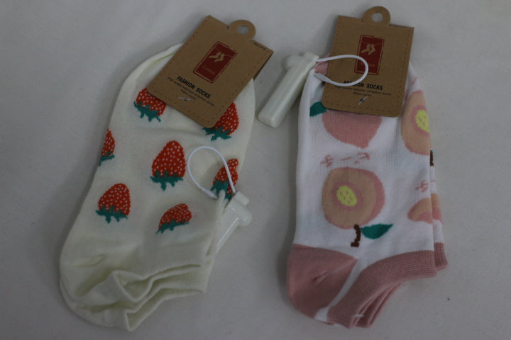 Fruit Flower Color Cotton Female Socks