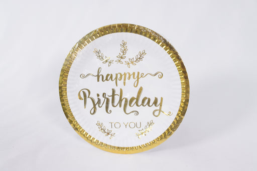 Paper Plate Set Golden Rimmed / 9CYSZP-1 - Besco Hyper