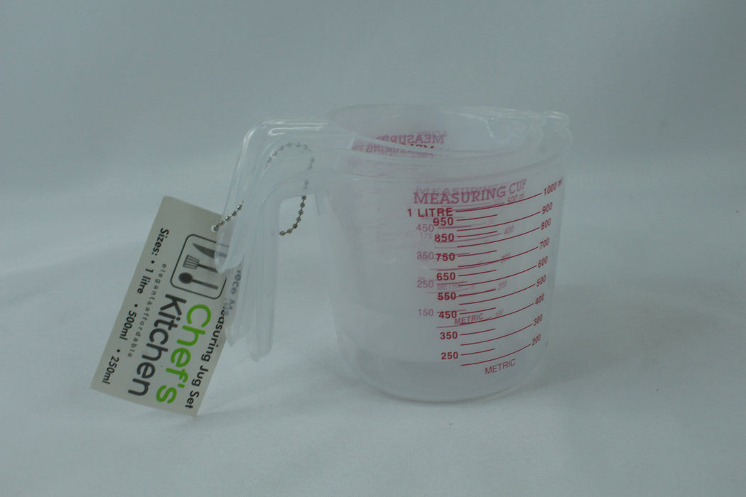 Three-Piece measuring cup 250ml / 500ml / 1000ml