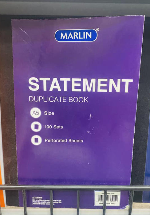 Marlin Dupl.. A5 BK Statement / 0701
