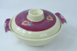 Colorful carved bowl with lid / L / 15741011