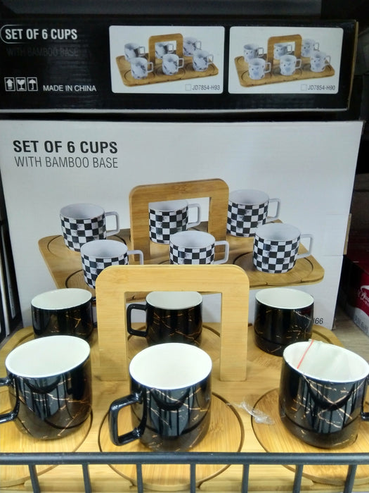 6 Cup Tea Set with Bamboo Tray / 12350022